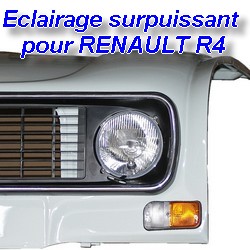 Eclairage surpuissant pour RENAULT R4 