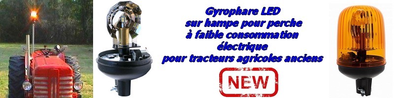 Gyrophare 12 V LED sur hampe