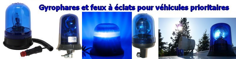 Gyrophares et feux à éclats bleu