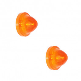 Jeu de 2 cabochons ambre pour feu avant de RENAULT R4 Export