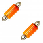 Jeu de 2 lampes navette 12 Volts 21 Watts Ambre